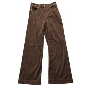 SHEIN Brown Corduroy Wide-Leg Pants M (6)